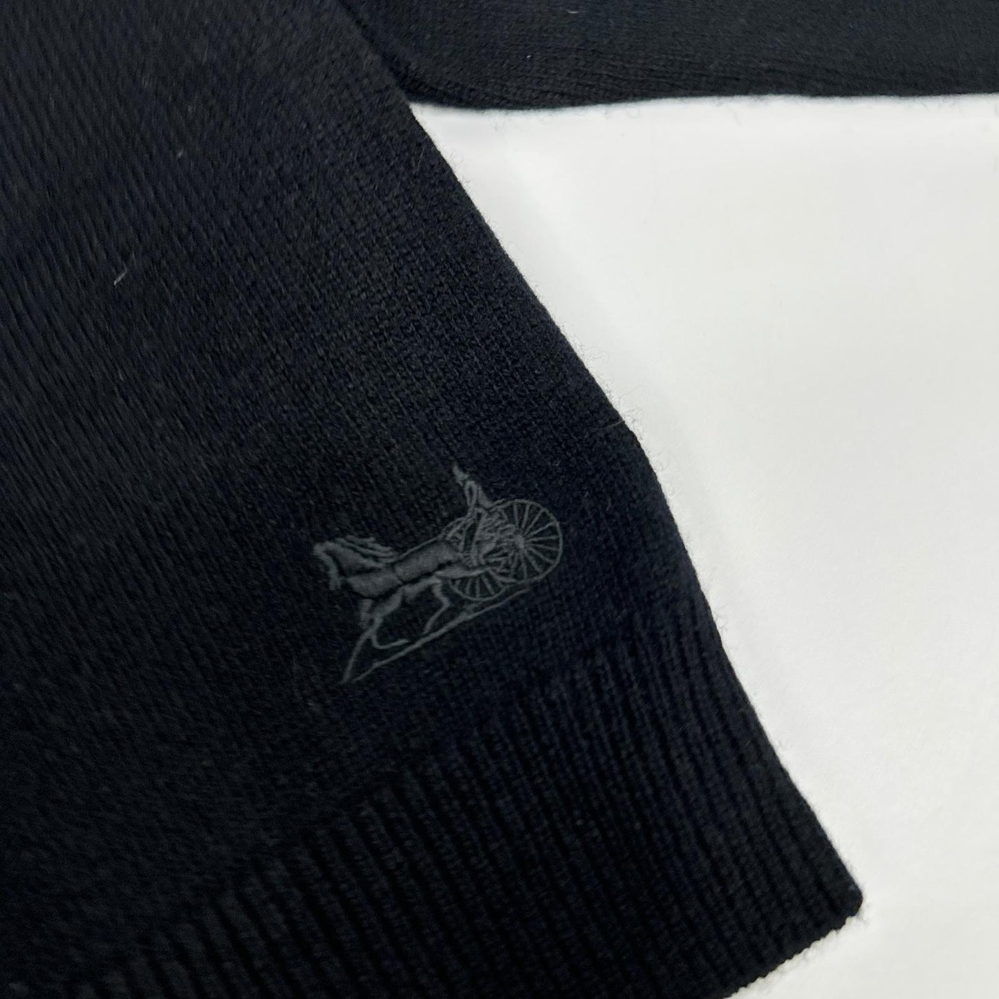 CELINE セリーヌ 【美品/国内正規】2A88T2070 サルキー刺繍 カシミヤ100％ タートルネック ショート丈ニットセーター トップス