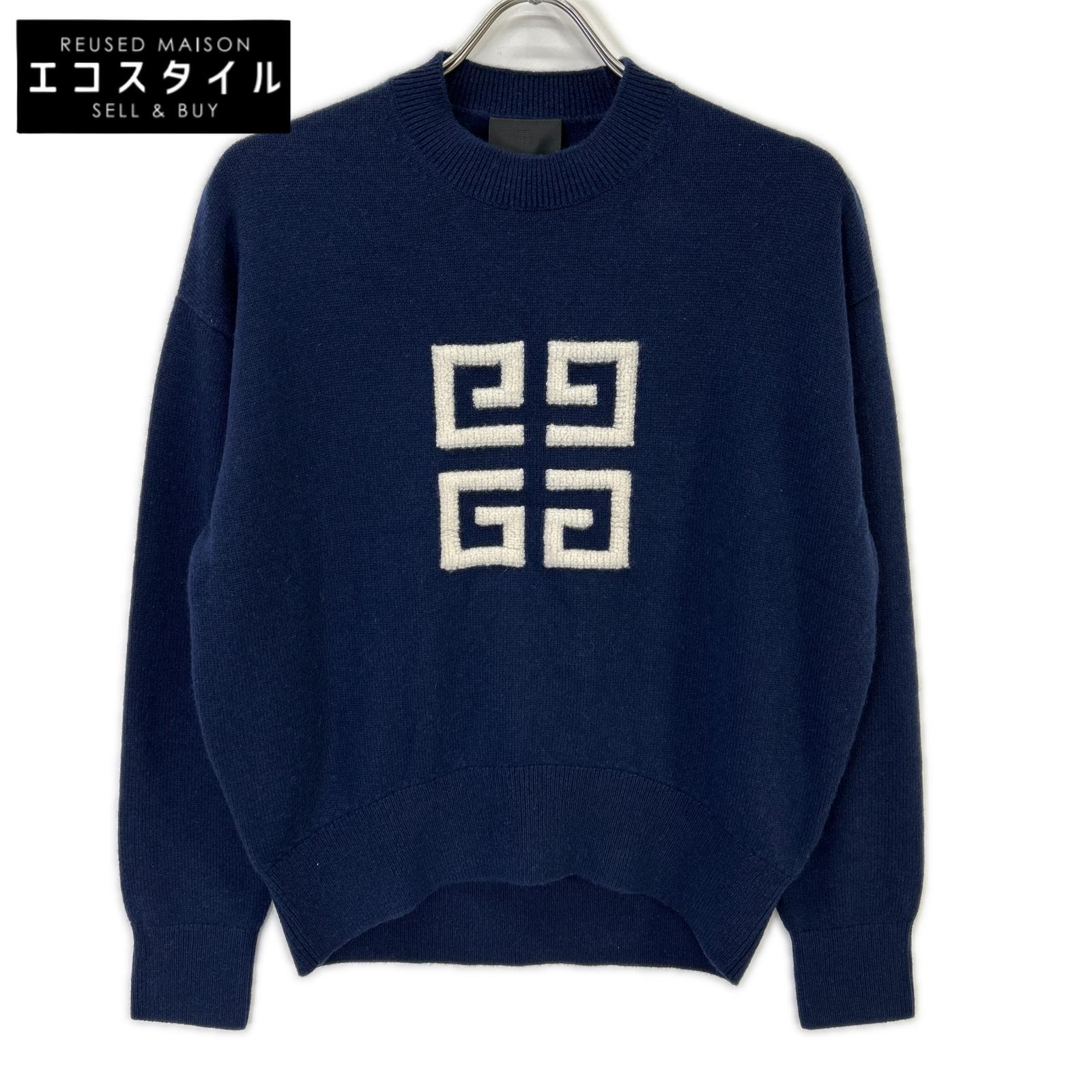GIVENCHY ジバンシー 【美品/国内正規】BW908N4ZEQ ロゴ カシミヤ100％ 4G ニットセーター トップス