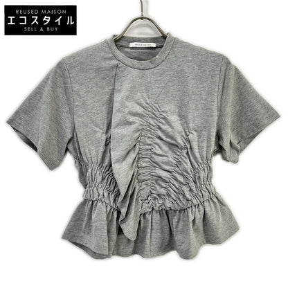 Cecilie Bahnsen セシリーバンセン 25SS 424RTW11002 グレー ACE TOP デザインギャザーTシャツ トップス