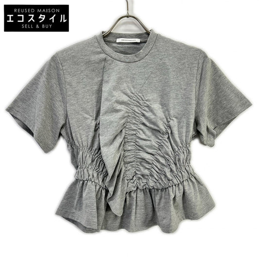 Cecilie Bahnsen セシリーバンセン 25SS 424RTW11002 グレー ACE TOP デザインギャザーTシャツ トップス