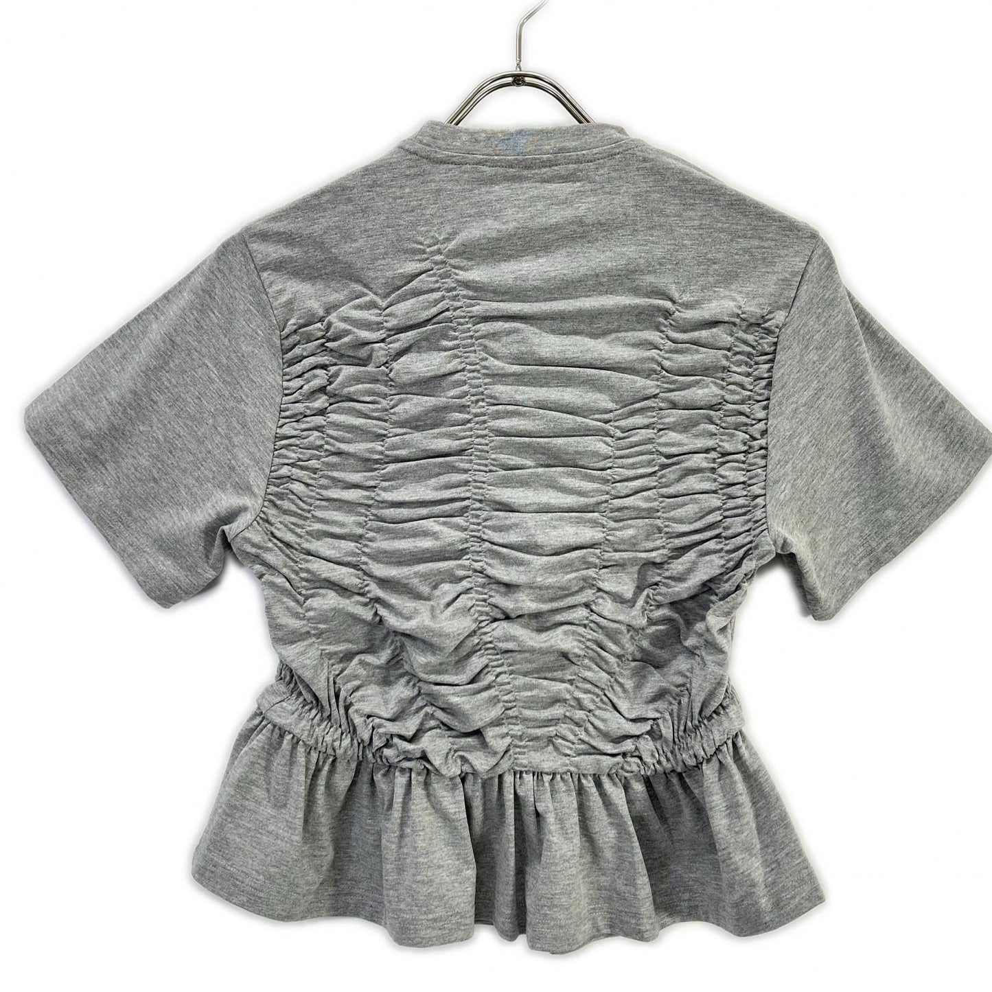 Cecilie Bahnsen セシリーバンセン 25SS 424RTW11002 グレー ACE TOP デザインギャザーTシャツ トップス