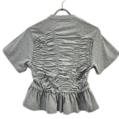 Cecilie Bahnsen セシリーバンセン 25SS 424RTW11002 グレー ACE TOP デザインギャザーTシャツ トップス