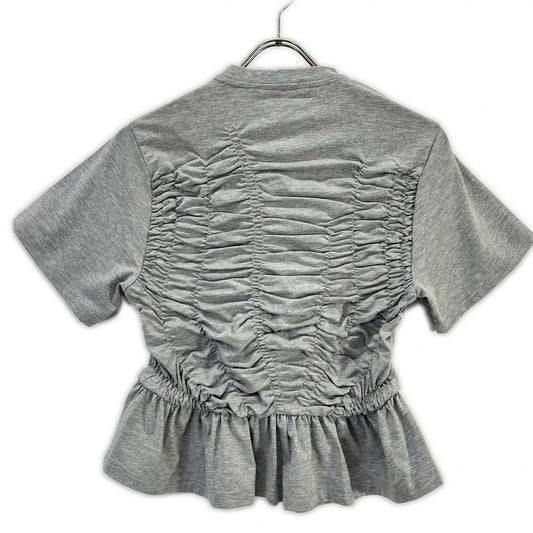 Cecilie Bahnsen セシリーバンセン 25SS 424RTW11002 グレー ACE TOP デザインギャザーTシャツ トップス