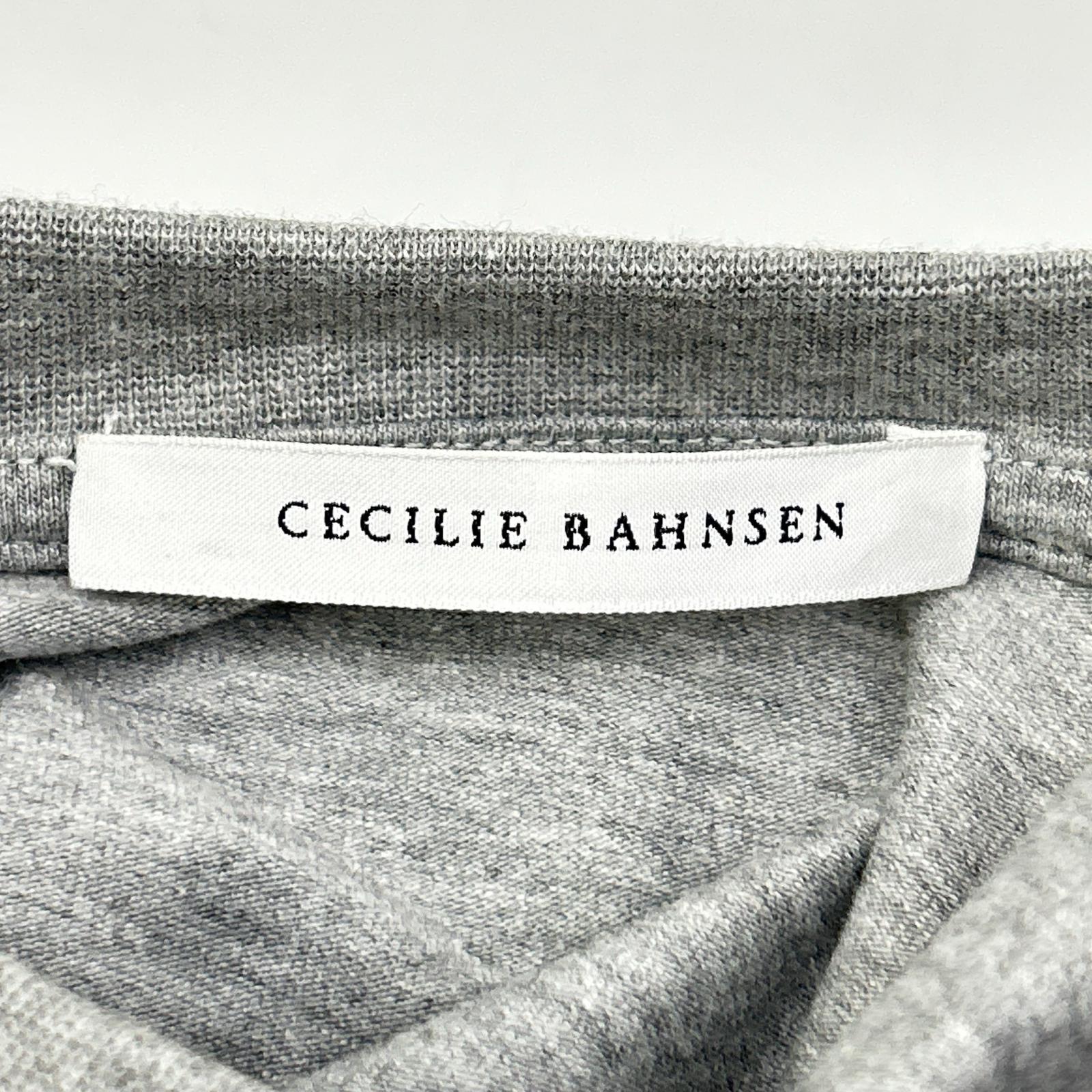 Cecilie Bahnsen セシリーバンセン 25SS 424RTW11002 グレー ACE TOP デザインギャザーTシャツ トップス