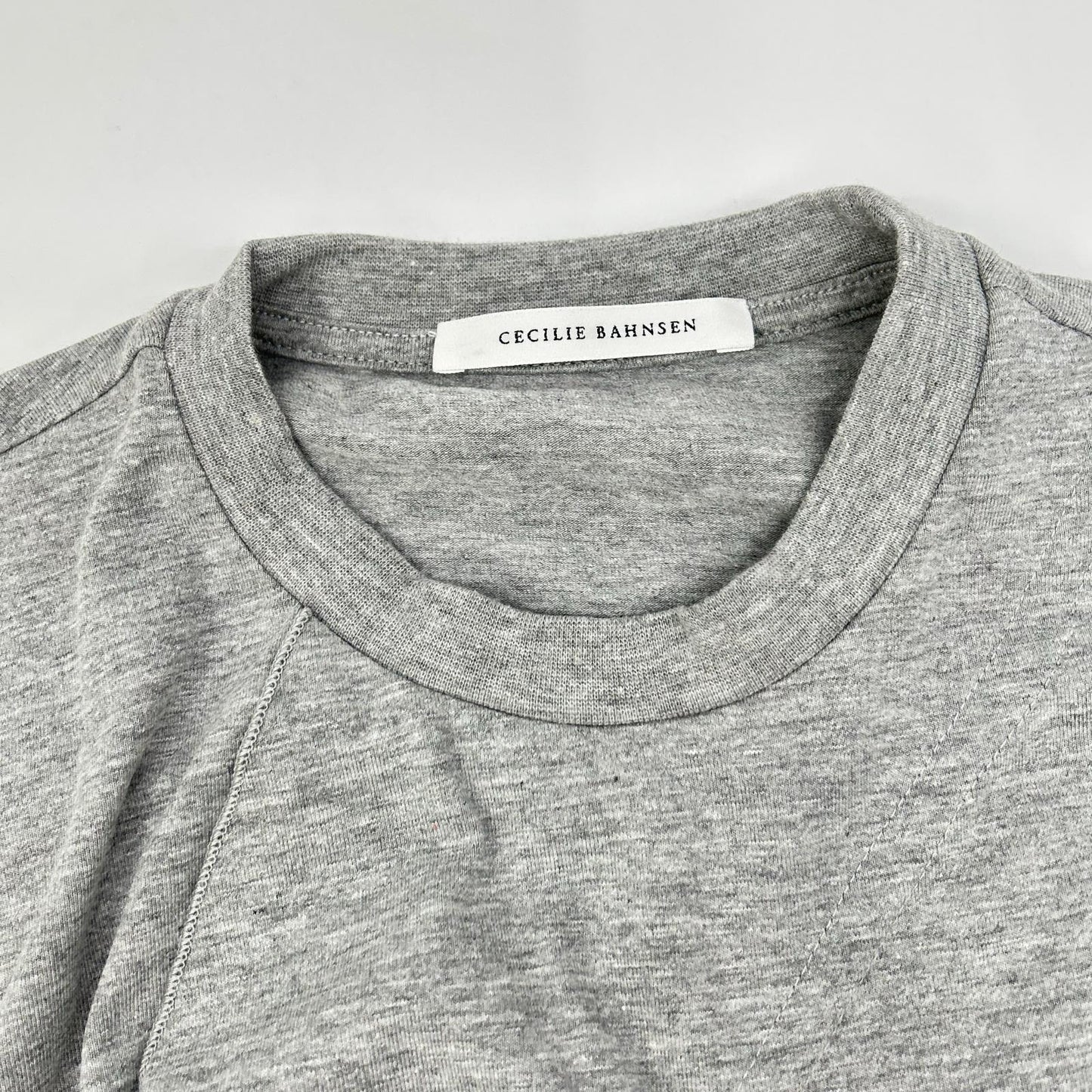Cecilie Bahnsen セシリーバンセン 25SS 424RTW11002 グレー ACE TOP デザインギャザーTシャツ トップス