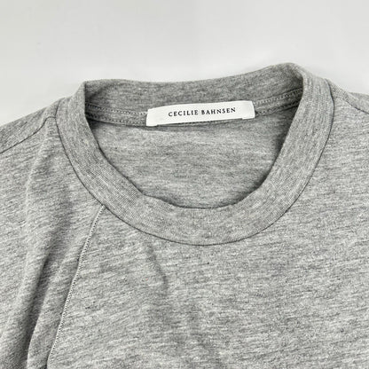 Cecilie Bahnsen セシリーバンセン 25SS 424RTW11002 グレー ACE TOP デザインギャザーTシャツ トップス