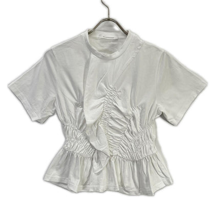 Cecilie Bahnsen セシリーバンセン 25SS 424RTW11002 ホワイト ACE TOP デザインギャザーTシャツ トップス