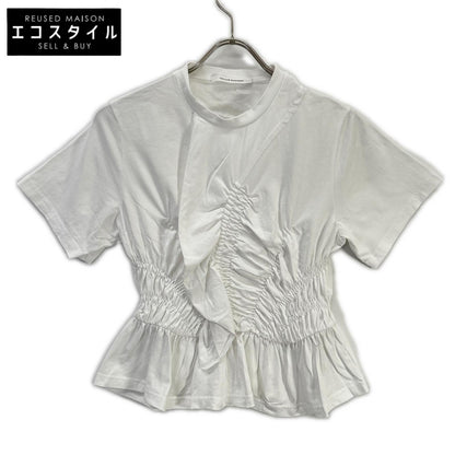 Cecilie Bahnsen セシリーバンセン 25SS 424RTW11002 ホワイト ACE TOP デザインギャザーTシャツ トップス