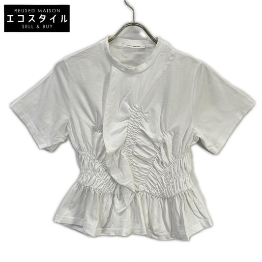 Cecilie Bahnsen セシリーバンセン 25SS 424RTW11002 ホワイト ACE TOP デザインギャザーTシャツ トップス