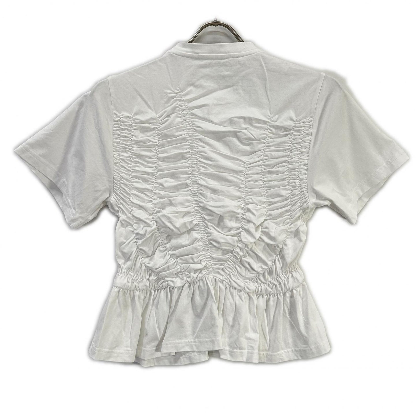 Cecilie Bahnsen セシリーバンセン 25SS 424RTW11002 ホワイト ACE TOP デザインギャザーTシャツ トップス