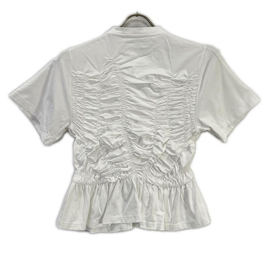 Cecilie Bahnsen セシリーバンセン 25SS 424RTW11002 ホワイト ACE TOP デザインギャザーTシャツ トップス
