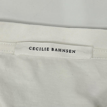 Cecilie Bahnsen セシリーバンセン 25SS 424RTW11002 ホワイト ACE TOP デザインギャザーTシャツ トップス