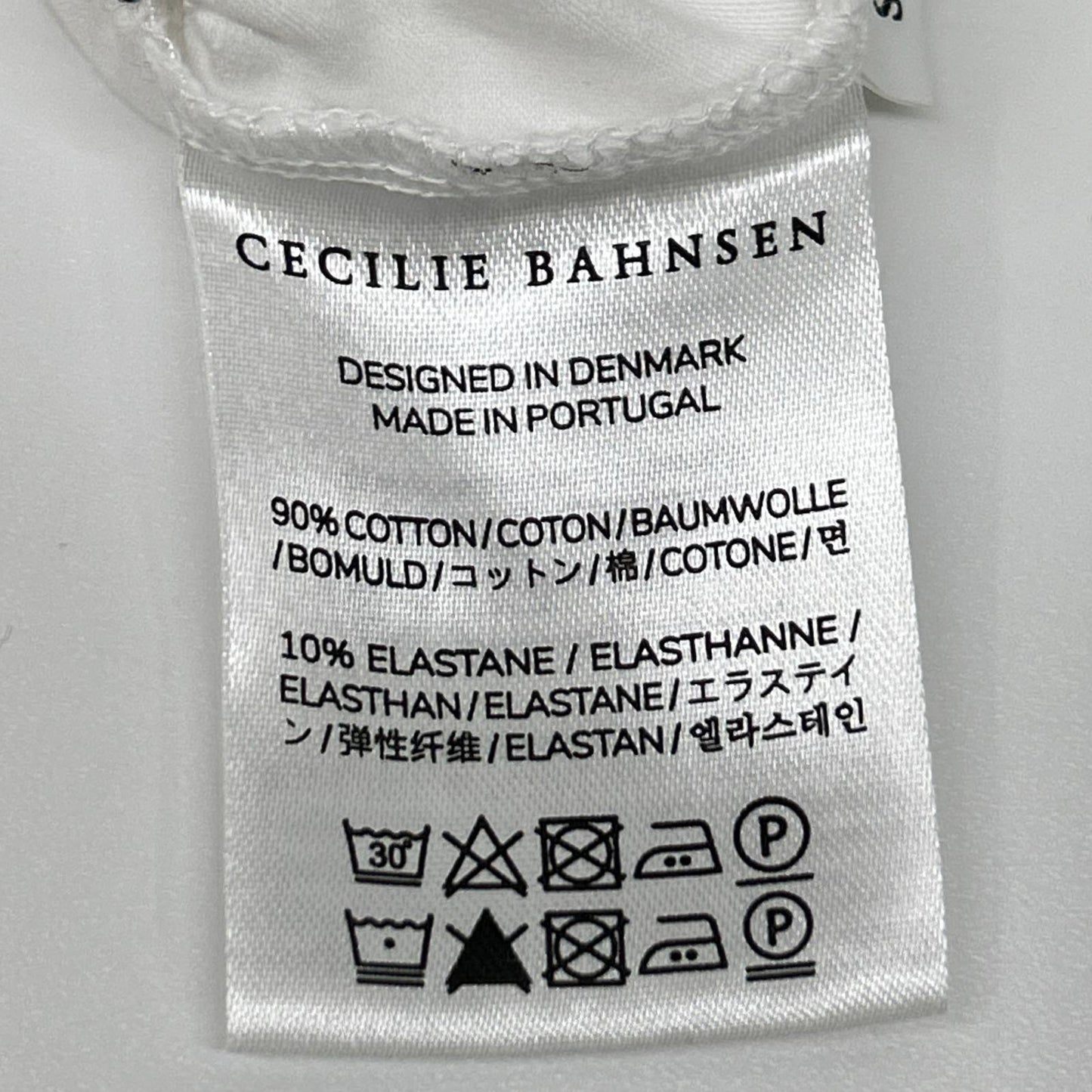 Cecilie Bahnsen セシリーバンセン 25SS 424RTW11002 ホワイト ACE TOP デザインギャザーTシャツ トップス