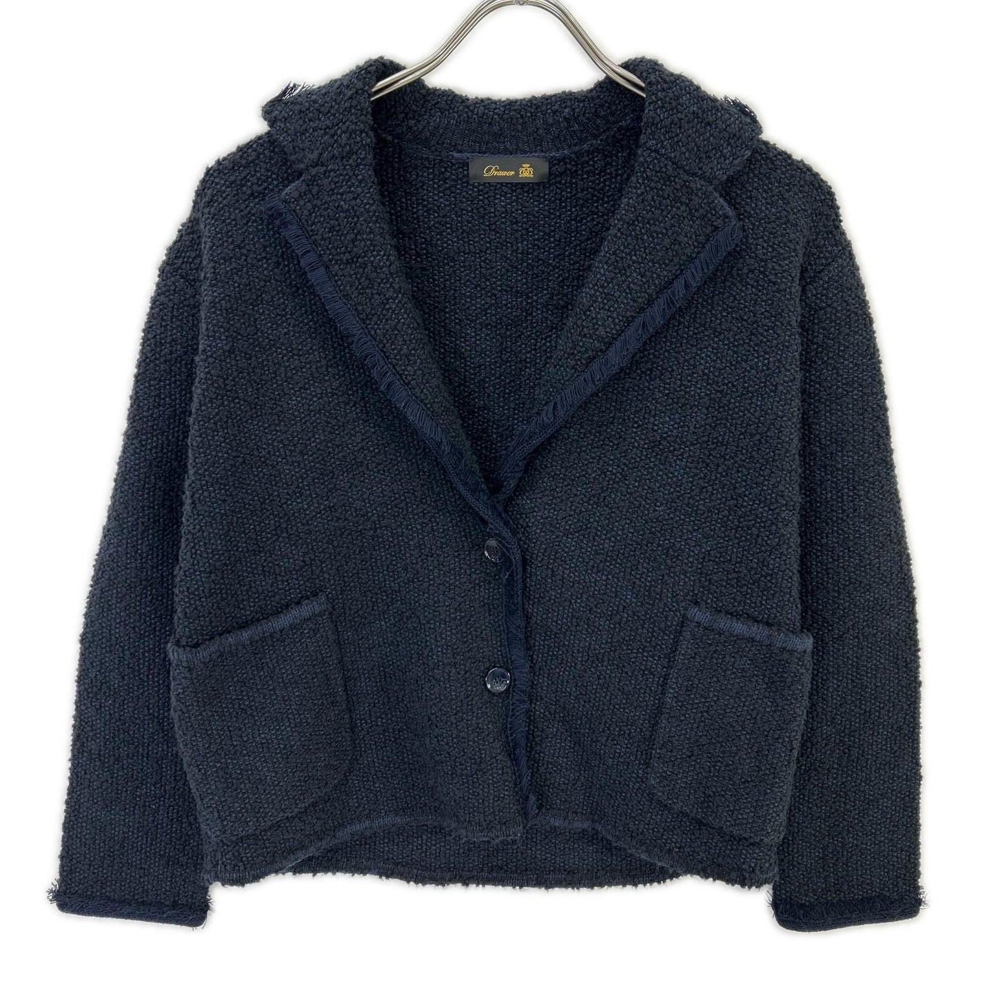 DRAWER ドゥロワー 6515-199-0599 RESORT2 3G フリンジ ニット ジャケット ジャケット