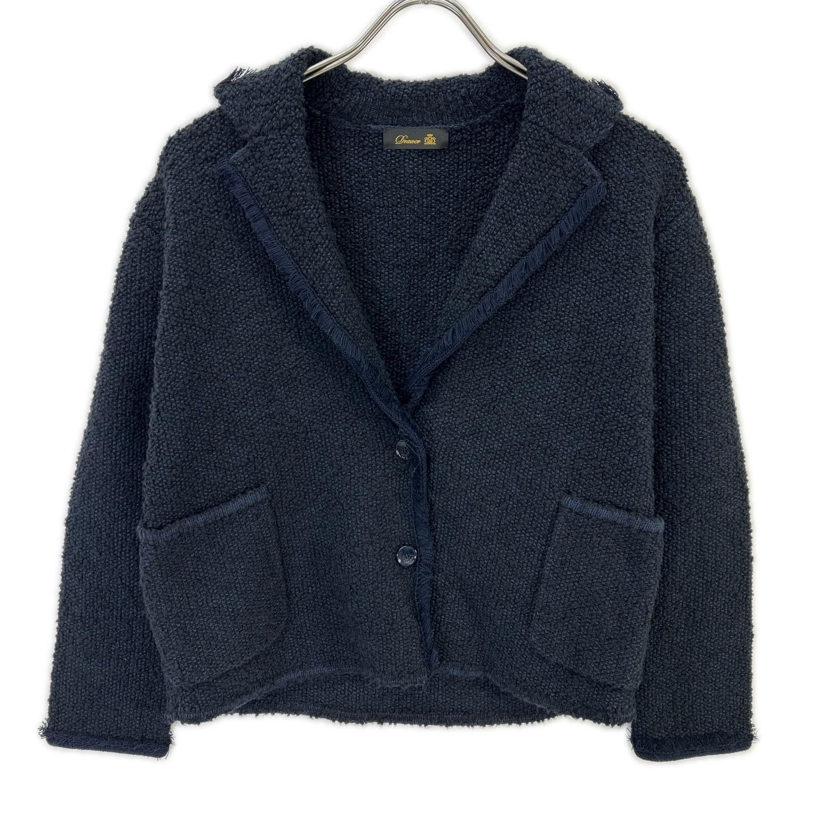 DRAWER ドゥロワー 6515-199-0599 RESORT2 3G フリンジ ニット ジャケット ジャケット