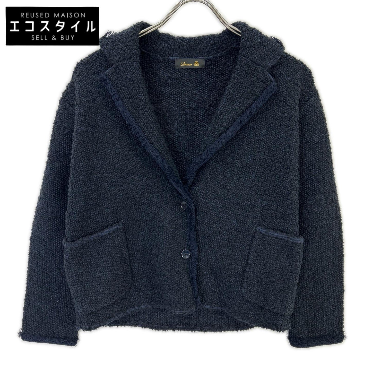 DRAWER ドゥロワー 6515-199-0599 RESORT2 3G フリンジ ニット ジャケット ジャケット