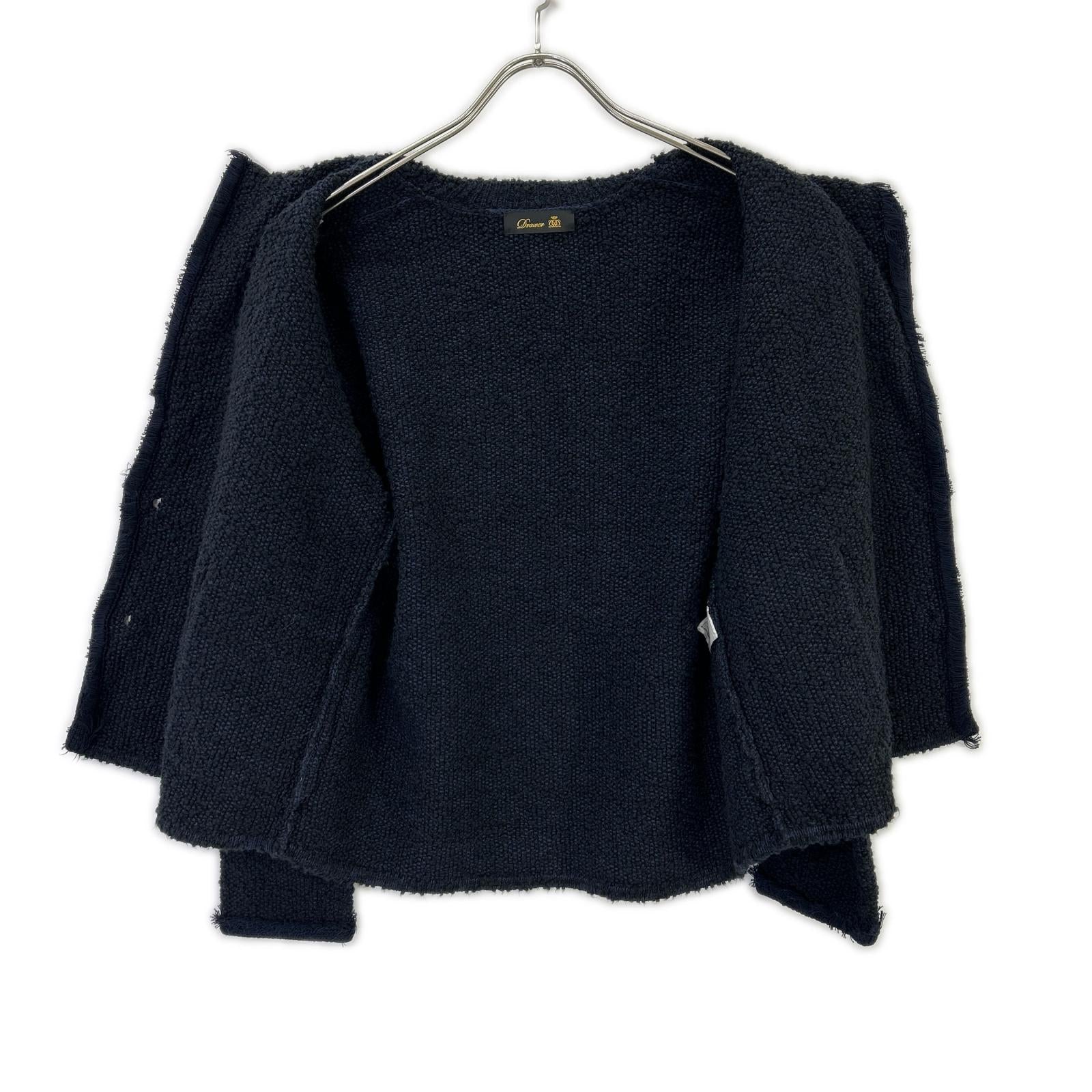 DRAWER ドゥロワー 6515-199-0599 RESORT2 3G フリンジ ニット ジャケット ジャケット