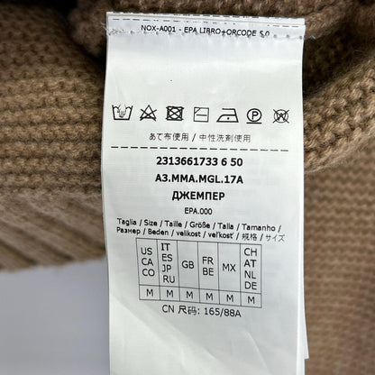 Max Mara マックスマーラ 2313661733 キャメル カシミヤ100 クロップドクルーネックニット トップス