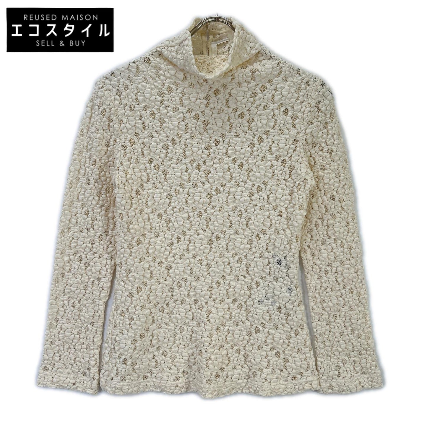 Chloe クロエ 【国内正規/24SS】HT0541011538 レース ハイネック ストレッチ トップス トップス