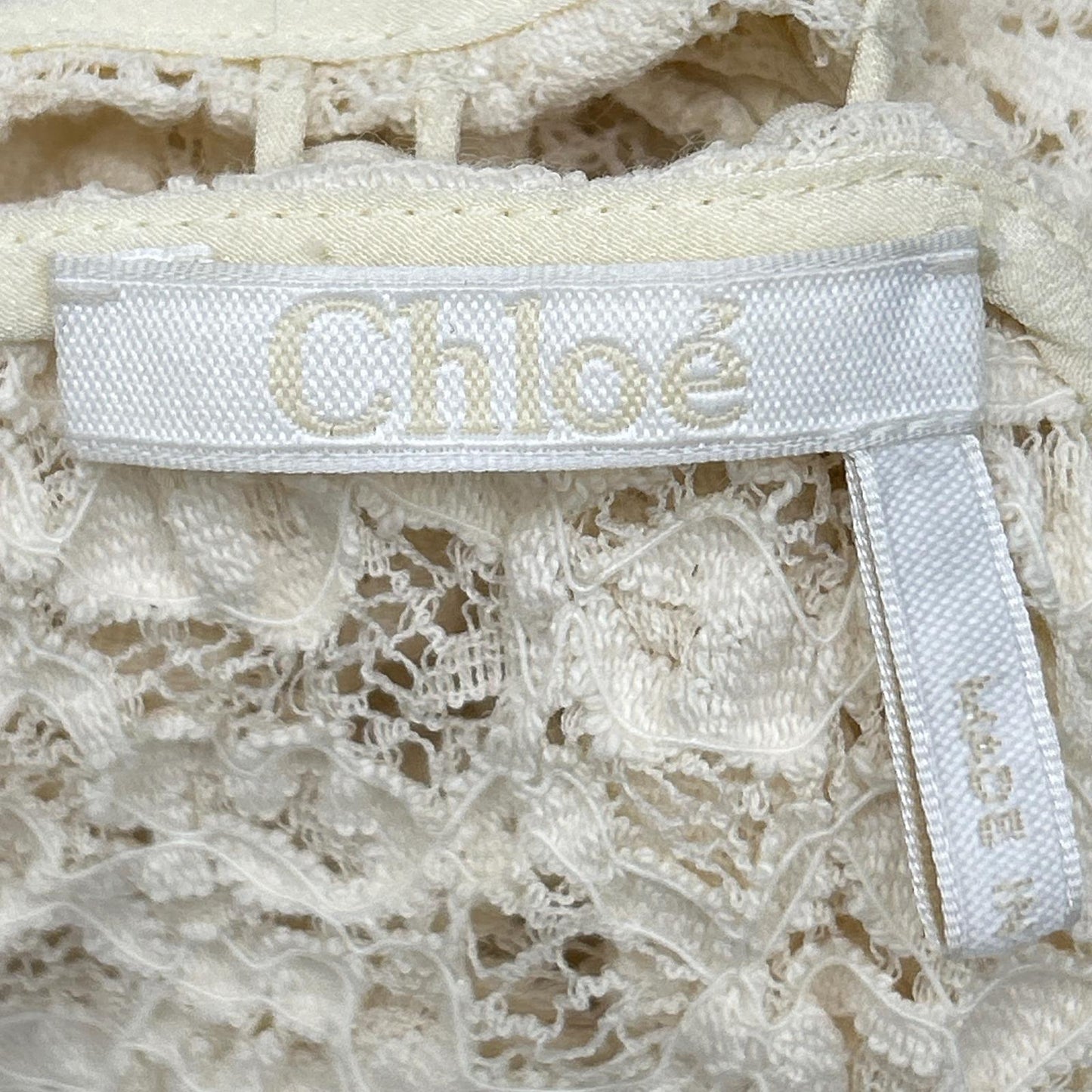 Chloe クロエ 【国内正規/24SS】HT0541011538 レース ハイネック ストレッチ トップス トップス
