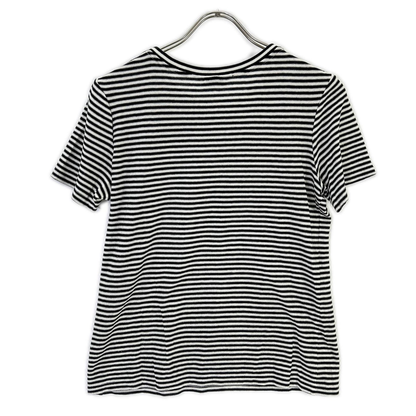 SAINT LAURENT PARIS 【Official domestic item】512444 striped logo short-sleeve T-shirt top