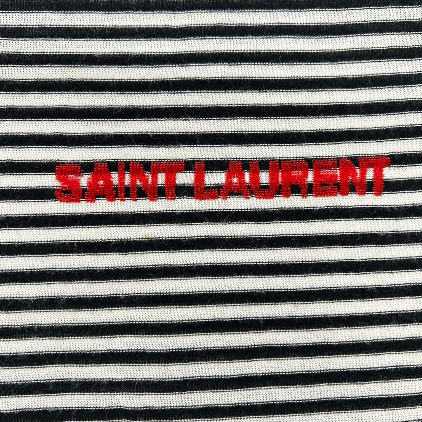 SAINT LAURENT PARIS 【Official domestic item】512444 striped logo short-sleeve T-shirt top