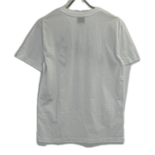 PATOU パトゥ JE0889999001W ホワイト オーガニックコットン製フローラルパトゥカーブロゴTシャツ トップス