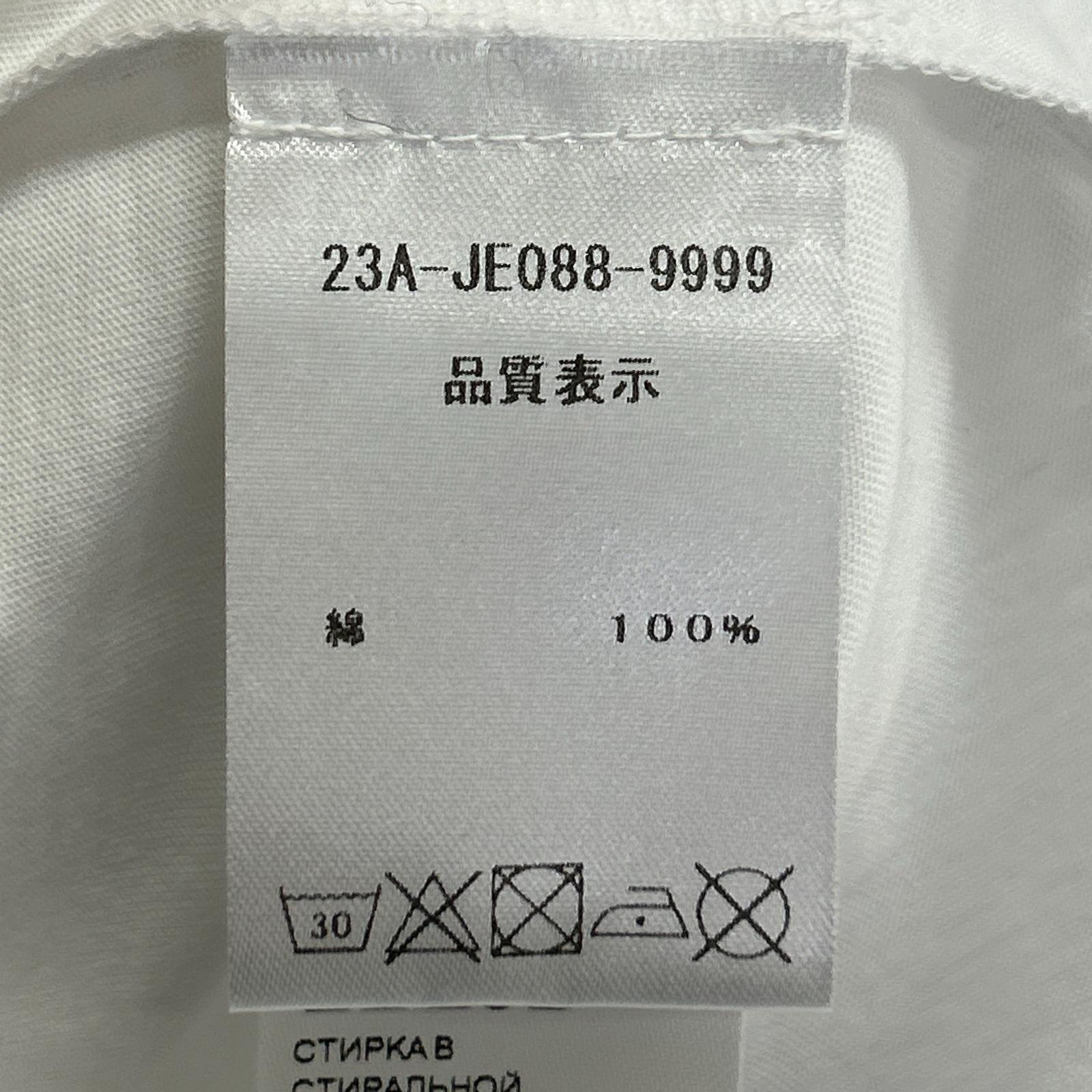 PATOU パトゥ JE0889999001W ホワイト オーガニックコットン製フローラルパトゥカーブロゴTシャツ トップス
