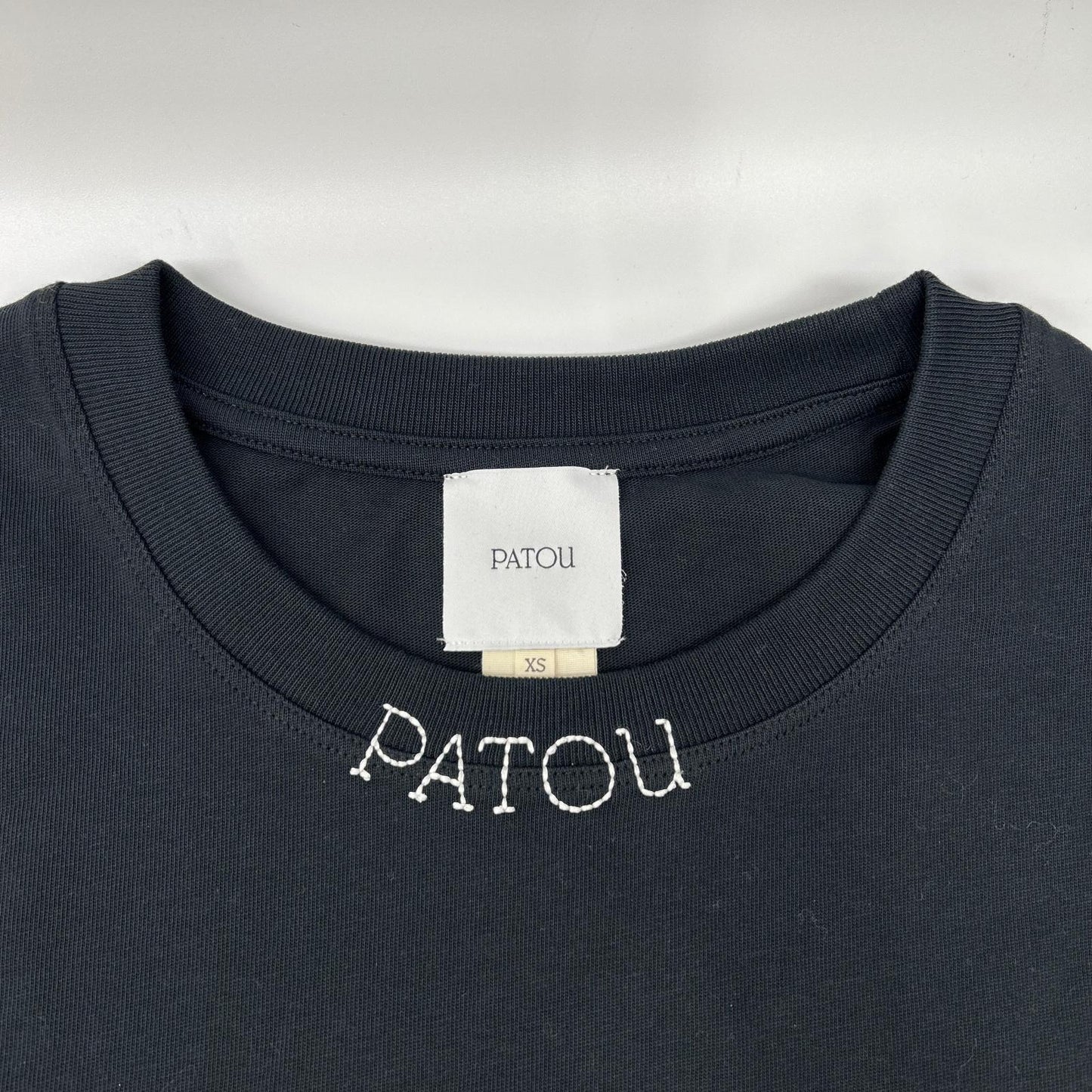 PATOU パトゥ 【美品/国内正規】JE1259990999B オーガニックコットン エンブロイダリーパトゥ 半袖Tシャツ トップス