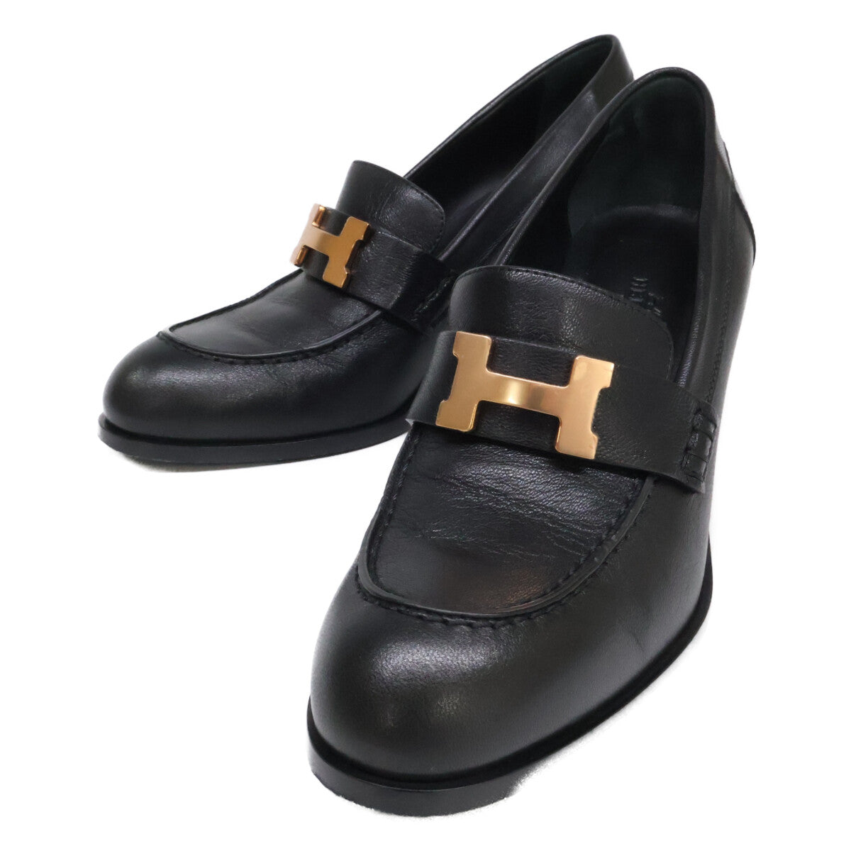 HERMES エルメス DAUPHINE 70/ドーフィン コンスタンスバックル ローファー シューズ