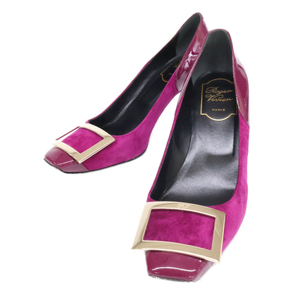RogerVivier ロジェヴィヴィエ 【美品】スエード/パテント スクエアトゥ パンプス シューズ