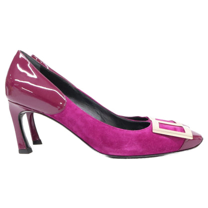 RogerVivier ロジェヴィヴィエ 【美品】スエード/パテント スクエアトゥ パンプス シューズ