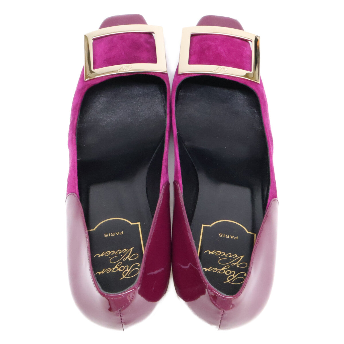 RogerVivier ロジェヴィヴィエ 【美品】スエード/パテント スクエアトゥ パンプス シューズ