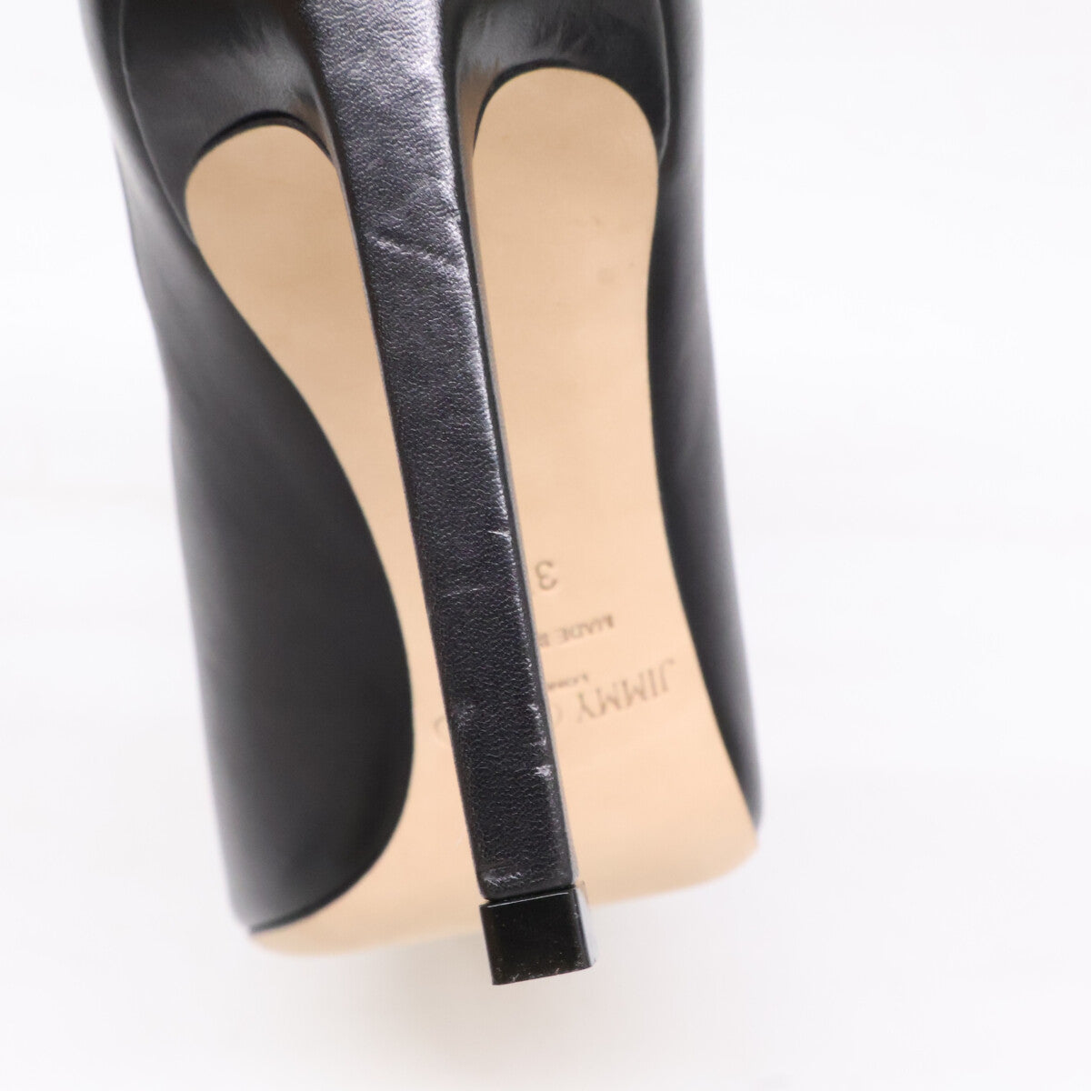 JIMMY CHOO ジミーチュウ 【新品同様】Sonia 85 レザー アンクルストラップ ポインテッドトゥ パンプス シューズ
