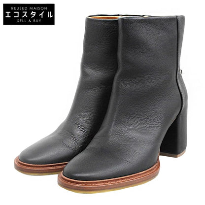 Chloe クロエ 美品 レザー ヒールアンクルブーツ シューズ レディース 黒 ブラック 37 シューズ