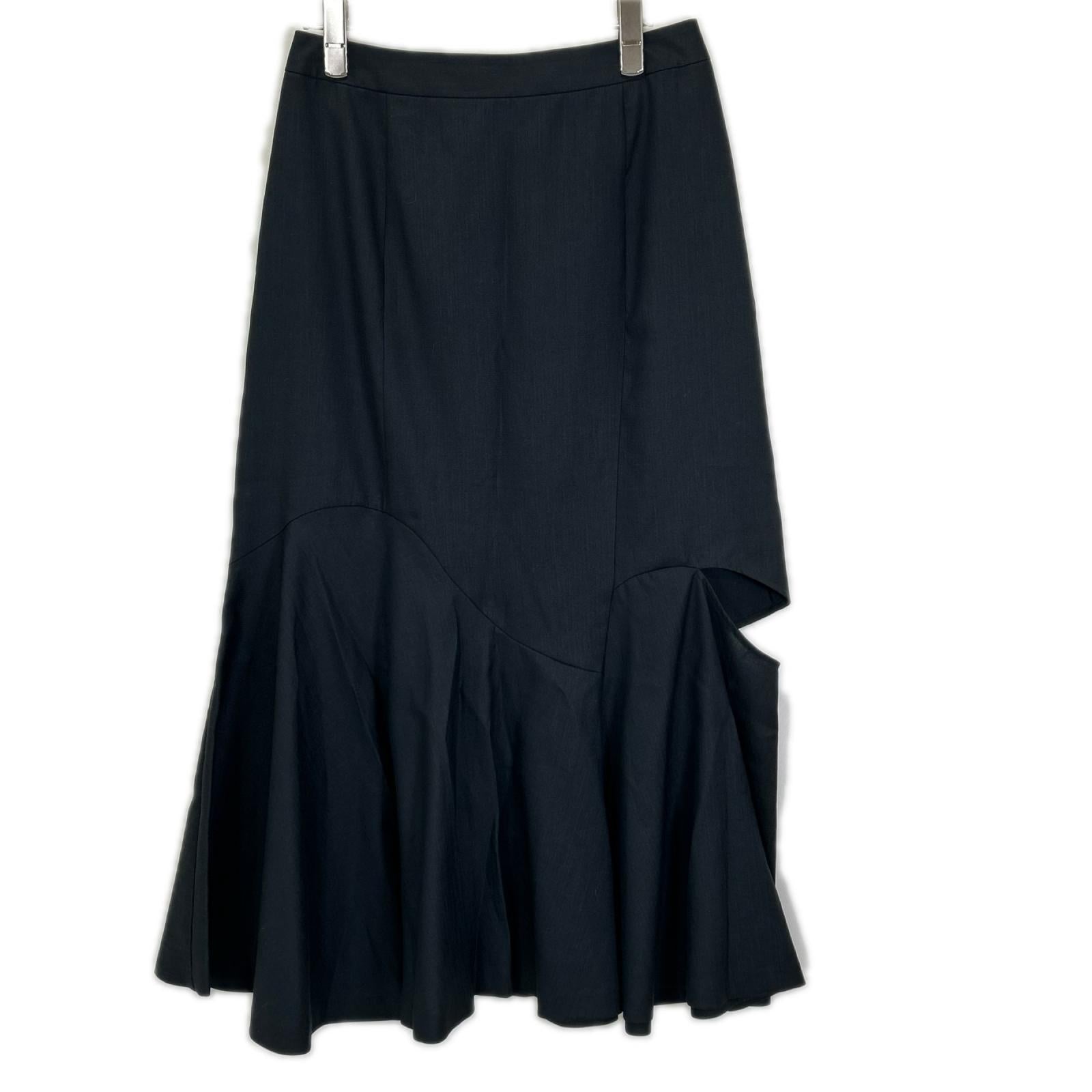GRACE CONTINENTAL グレースコンチネンタル 0323221086 ブラック トリアセテート×コットン カットアウトマーメイドスカート スカート