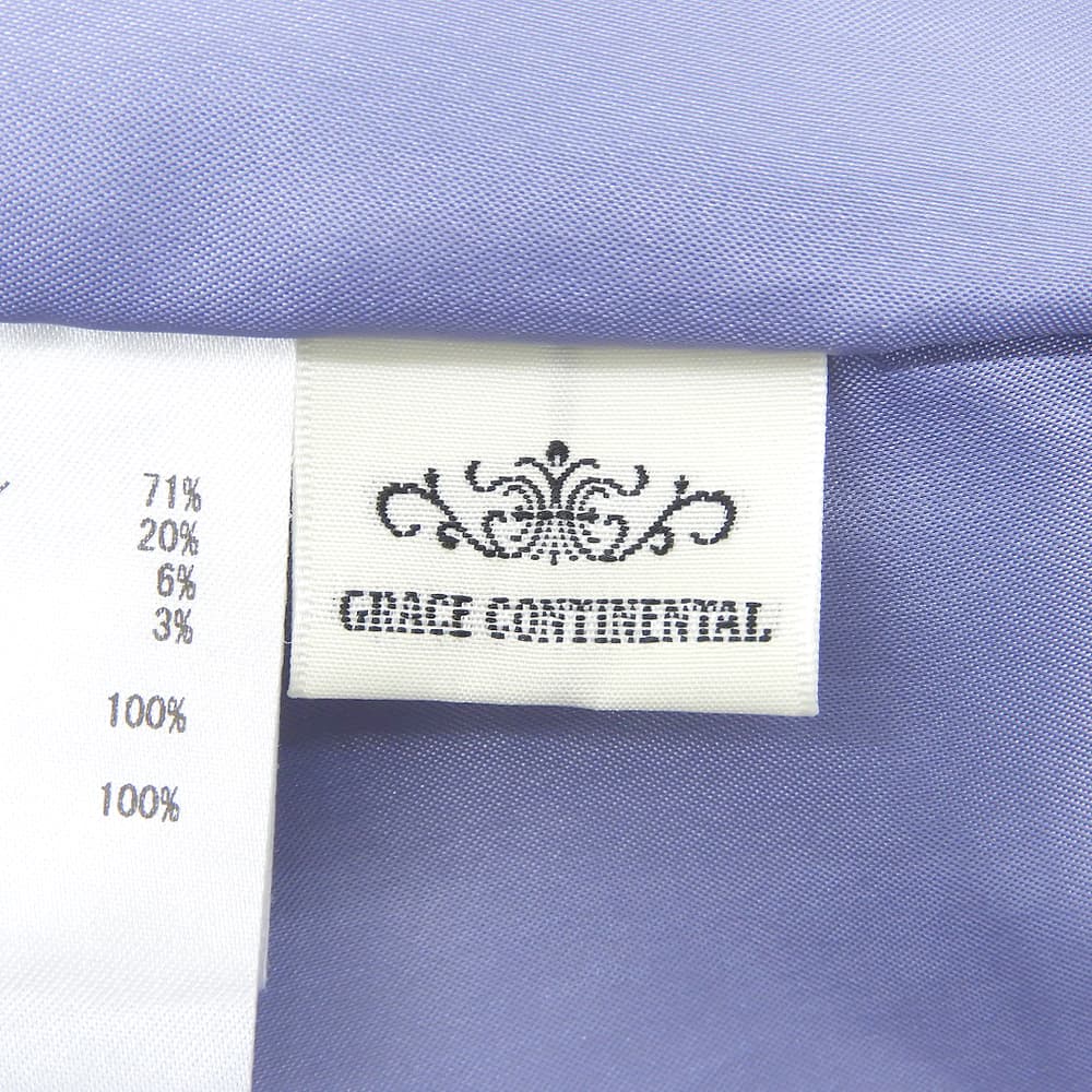 GRACE CONTINENTAL グレースコンチネンタル 美品 ラメ フクレ ジャガード スカート レディース コットン混 ラベンダー 36 0122121018 スカート