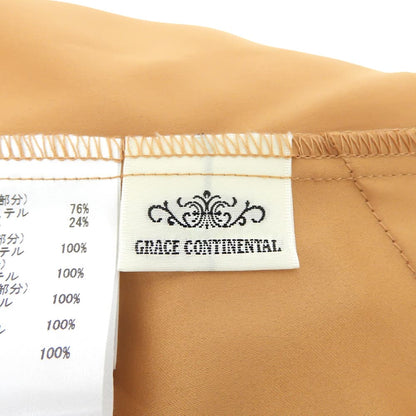 GRACE CONTINENTAL グレースコンチネンタル 美品 モールレース シャツブラウス レディース ポリエステル混 キャメル 38 0123141400 トップス