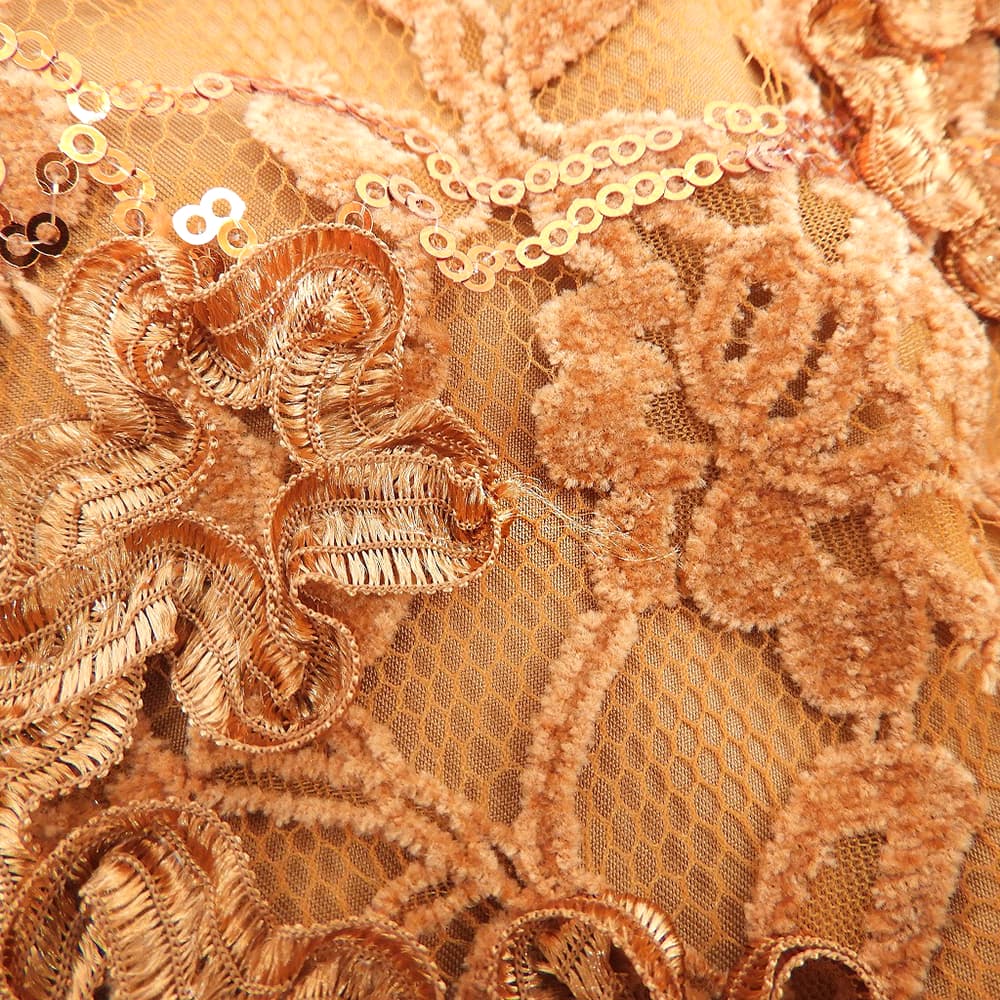 GRACE CONTINENTAL グレースコンチネンタル 美品 モールレース 刺繍 スカート レディース ポリエステル混 キャメル 36 0123121400 スカート