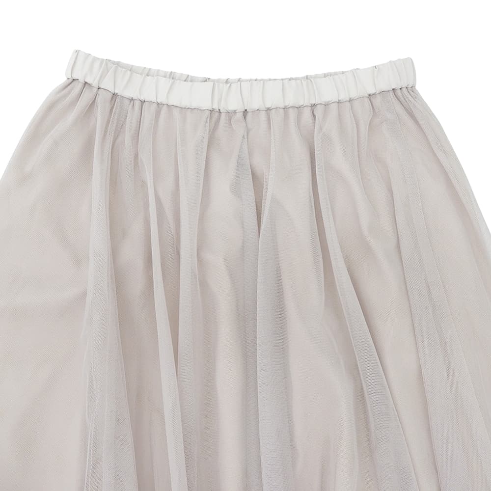 GRACE CONTINENTAL グレースコンチネンタル 美品 フレアシルエット チュールスカート レディース ポリエステル グレージュ 36 0321439226 スカート