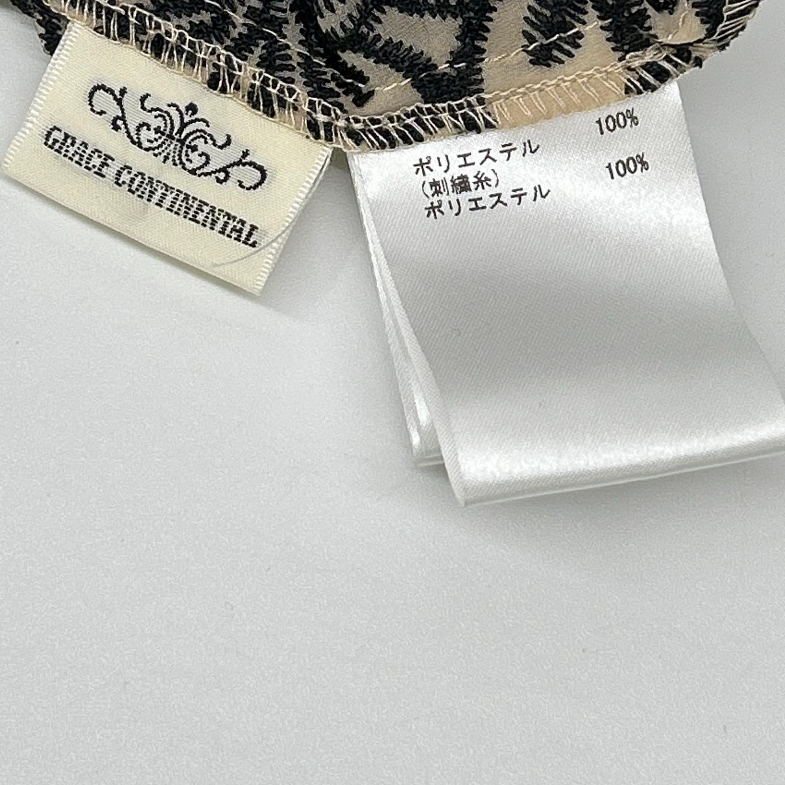 GRACE CONTINENTAL グレースコンチネンタル 0122335013 ベージュ×ブラック ウエストリボン フラワーカットワークドレス ワンピース