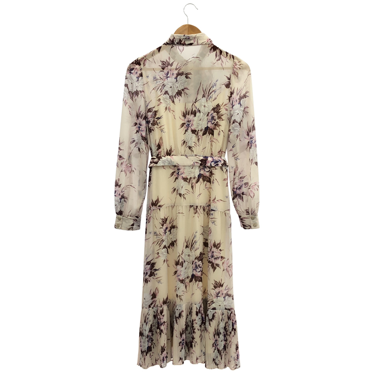 GRACE CONTINENTAL グレースコンチネンタル 0123331165 キナリ ポリエステル プリーツ加工 レトロブーケワンピース トップス