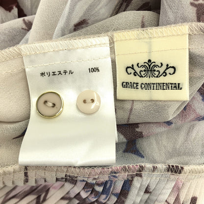 GRACE CONTINENTAL グレースコンチネンタル 0123331165 キナリ ポリエステル プリーツ加工 レトロブーケワンピース トップス