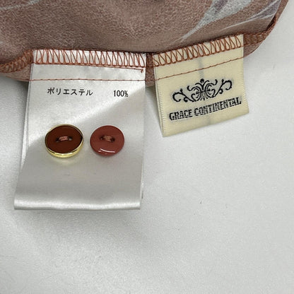 GRACE CONTINENTAL グレースコンチネンタル 0123331165 ブラウン ポリエステル プリーツ加工 レトロブーケワンピース ワンピース