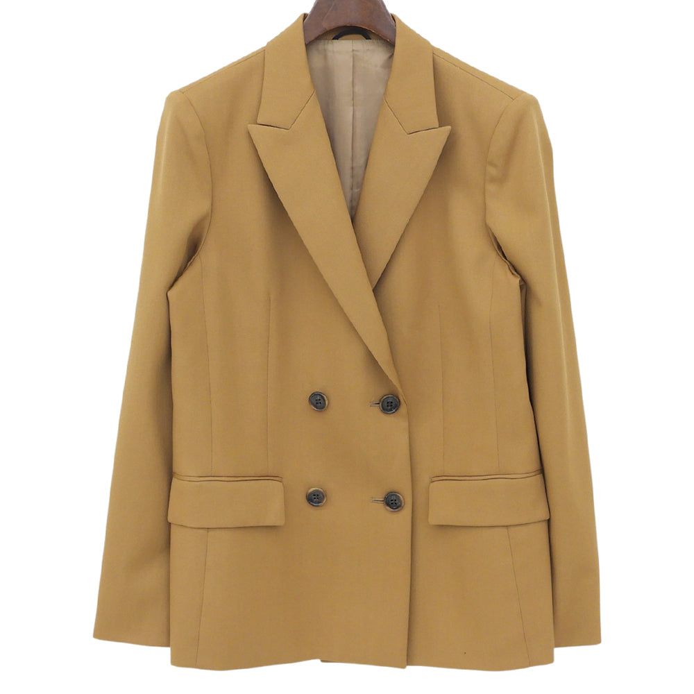ANAYI アナイ 美品 ウールギャバジン ダブルブレストテーラードジャケット レディース ベージュ 40 10192710030 ジャケット