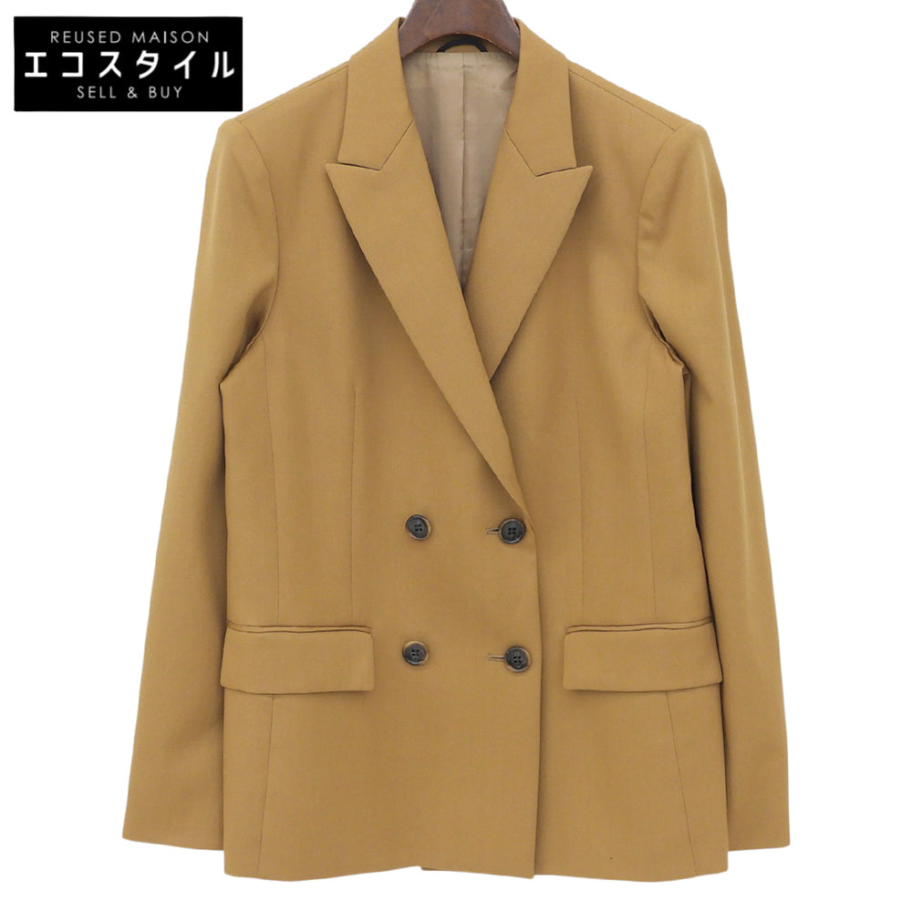 ANAYI アナイ 美品 ウールギャバジン ダブルブレストテーラードジャケット レディース ベージュ 40 10192710030 ジャケット