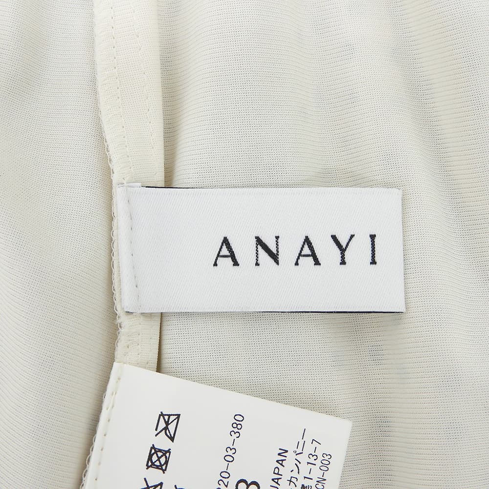 ANAYI アナイ 美品 ポリエステル ランダムドットプリント フレアスカート レディース アイボリー×ブラック 38 10201711220 スカート