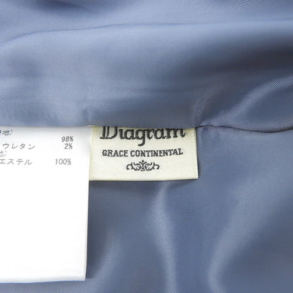 Diagram ダイアグラム 美品 コットン センタープレス ハイウエストイージーデニムパンツ ボトムス レディース サックスブルー 38 ボトムス