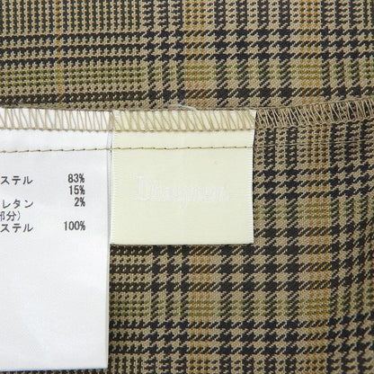 Diagram ダイアグラム 美品 グレンチェック フロントタック ハイウエストワイドパンツ2 ボトムス レディース ベージュ系 38 0323311353 ボトムス