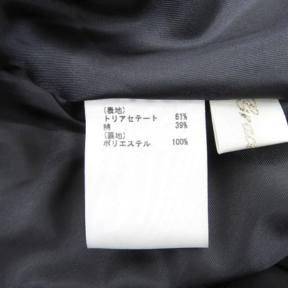 Grace Class グレースクラス 美品 サイドギャザー グログラン フレアスカート レディース コットン混 ブラック 38 0223121104 スカート